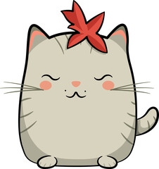 Christmas Santa Cat Outline