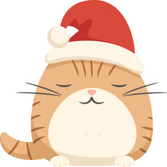 Christmas Santa Cat Flat