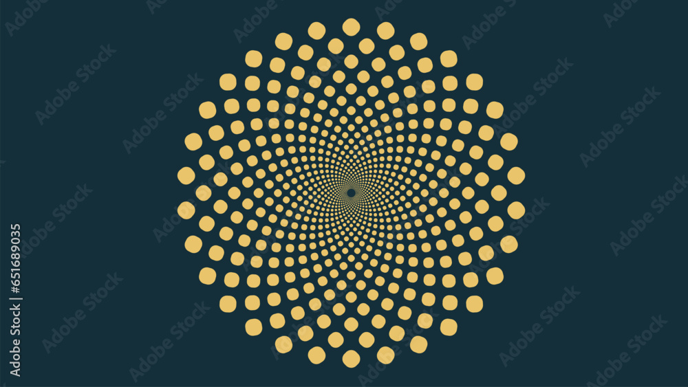 Wall mural abstract spiral vortex spinning background in gradient color style. this simple minimalist design sp