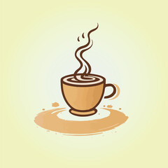 Vector a cup of coffee vector illustration