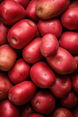 Texture of bright pink potato fruits