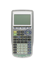 Advanced graphing calculator with blank space on screen on white background