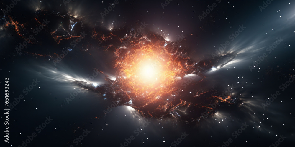 Wall mural space galaxy background. panoramic view