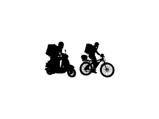 Delivery Man Silhouette Vector