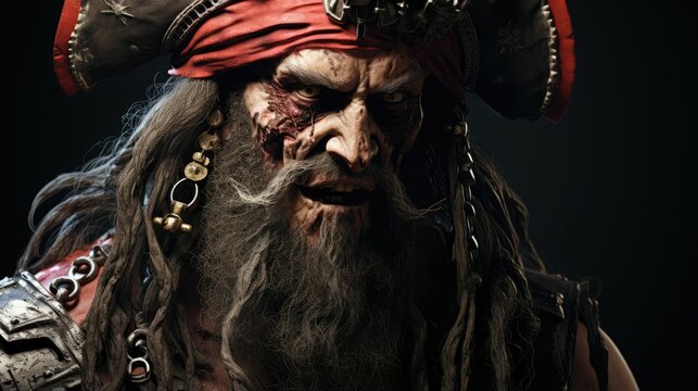 Cursed pirate, close up