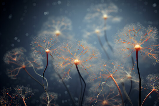 Neural connections, Cognitive function, Adaptability concept. Digital Ai