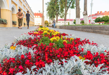 Nesvizh, Belarus - 08.23.2023 - Shot of the city center. Outdoors