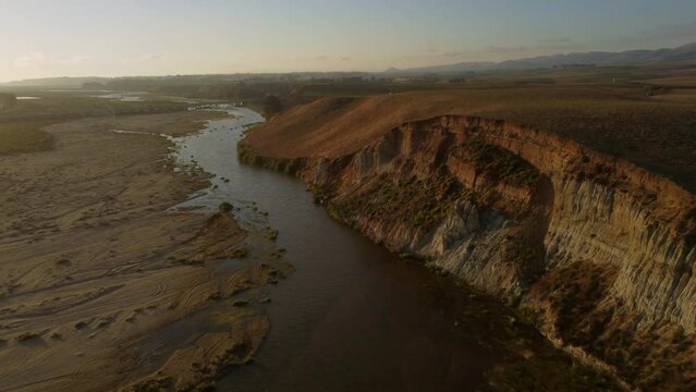 Aerial View of Santa Maria River, Santa Barbara County, California