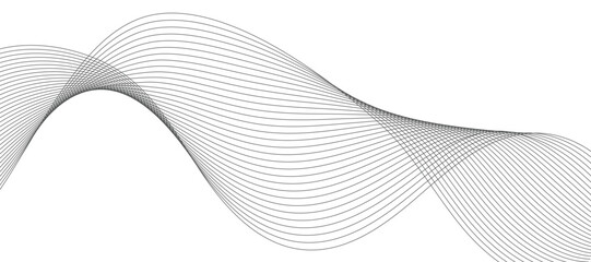 Modern vector background with grey wavy lines.