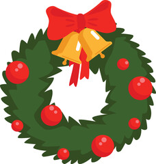 christmas wreath with bells