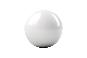 The White Ball's Tranquil Isolation isolated on a transparent background, Generative Ai