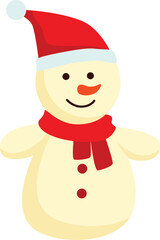 snowman with santa hat