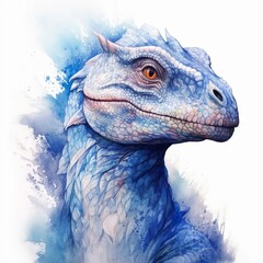 Fantasy blue dragon