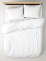 Fototapeta na wymiar white pillows on white bed
