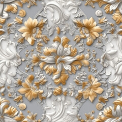Historical and traditional patterns and motifs seamless pattern, AI Generated