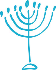 menorah with candles