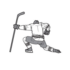 Hockey Player NHL illustration detailed, ice hockey, man 2