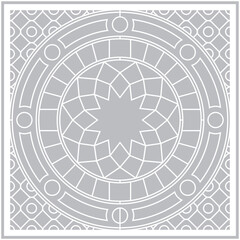 Circular pattern in form of mandala for tattoo, decoration. Decorative ornament in ethnic oriental style.