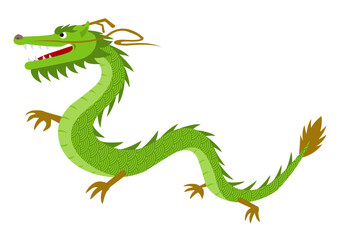 横向きの龍のイラスト
