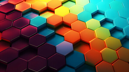 Fototapeta na wymiar Geometric abstract colorful solid pattern render blocks background