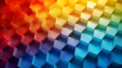 Geometric abstract colorful solid render blocks background