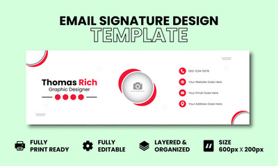 Corporate Email Signature Design Email signature template design. business email signature vector creative banner