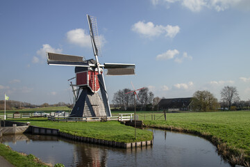 Seesaw mill in the Westbroek polder in Oud-Zuilen in the Netherlands.