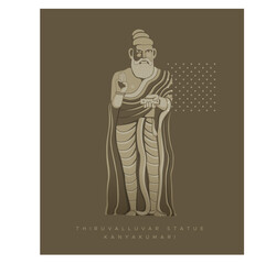 Thiruvalluvar Statue - Kanyakumari - Stock Icon