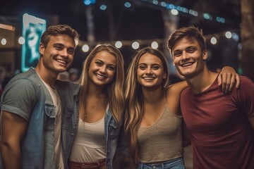  Casual Friends Hanging Out, relaxed social gathering, friends spending time together, everyday friendship, casual get-together - obrazy, fototapety, plakaty