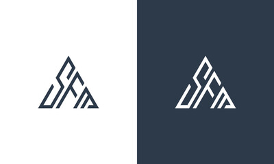 initials SFM triangular shape vector logo design Very suitable for use in business consulting and technology companies
