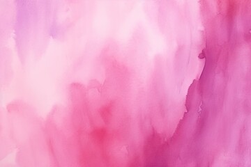 Fototapeta premium Abstract pink magenta watercolor painted paper texture background banner | Generative AI