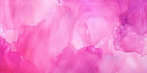 Abstract pink magenta watercolor painted paper texture background banner | Generative AI - obrazy, fototapety, plakaty