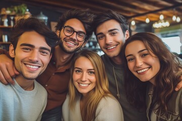  Casual Friends Hanging Out, relaxed social gathering, friends spending time together, everyday friendship, casual get-together - obrazy, fototapety, plakaty