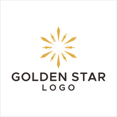 Elegant Octagonal luxury golden flower tile pattern mandala logo design © Tiyok