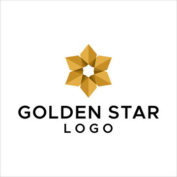 Elegant Octagonal luxury golden flower tile pattern mandala logo design