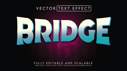 3D Text Effect _Fully Editable and Scalable Vector (Bridge)