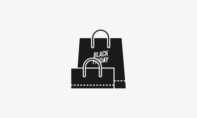 Black Friday sale vector logo icon
