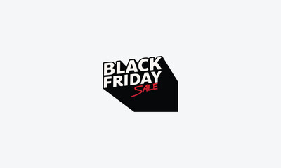 Black Friday sale vector logo icon