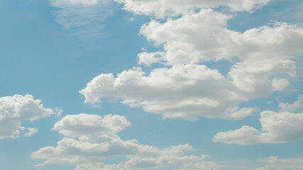 banner of a calm summer sky with clouds