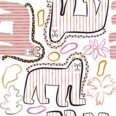 tigers seamless pattern © Tselinka777