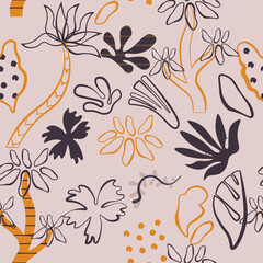 jungle leaves seamless pattern