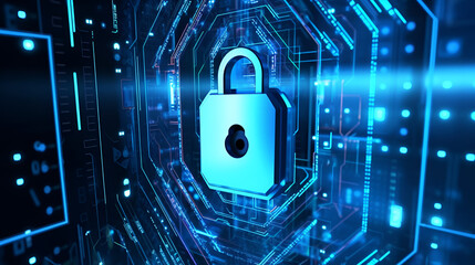 The Ultimate Cybersecurity Experience. A Secure Connection, Motherboard Closeup, Safety Lock, and Verified Credentials.