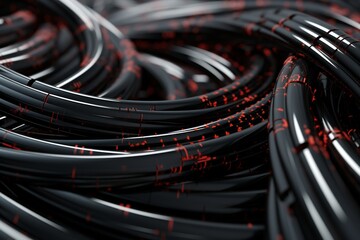 red and black cable, Generative AI
