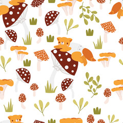 fox seamless pattern
