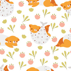 fox seamless pattern