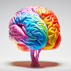 Colorful human brain.AI generated.