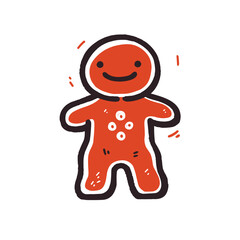 Ginger vector icon in minimalistic, black and red line work, japan web