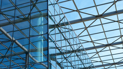 glass roof of a building