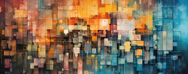 Colorful abstract rectangular background material