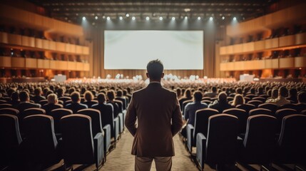 One standing in the middle of the meeting - obrazy, fototapety, plakaty